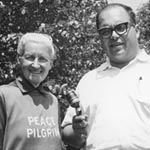 Mike interviewing a Peace Pilgrim: 1961